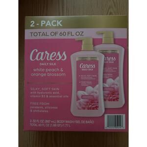 New Women’s Caress 2 Pack Body Wash White Peach 🍑 Orange 🍊 Blossom 30oz each